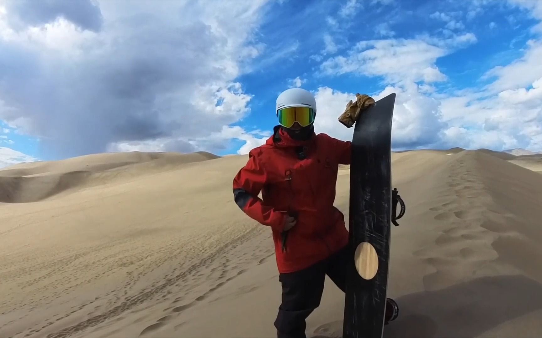 挑战单板滑沙看看和滑雪有什么不同.