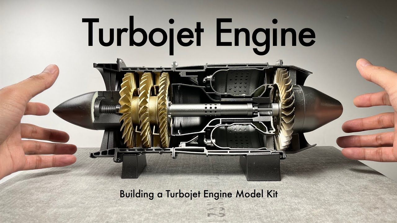 【放松解压】拼装1/3涡轮喷气发动机模型套件 | 作者:kota scale model哔哩哔哩bilibili