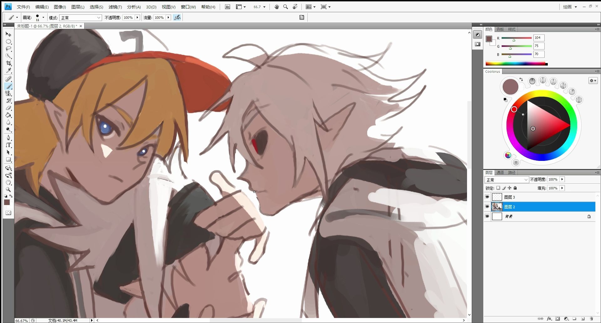 【板绘】令人愉悦的双金瑞摸鱼过程