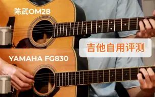 【吉他测评】陈武OM28 对比 雅马哈FG830