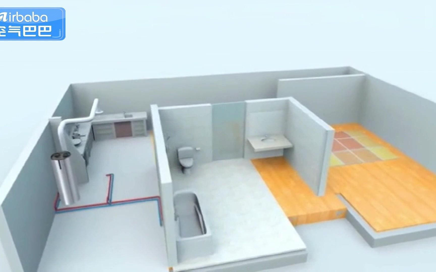 空气巴巴简述家用空气能热水器工作原理,打造全家智能热水系统哔哩哔哩bilibili