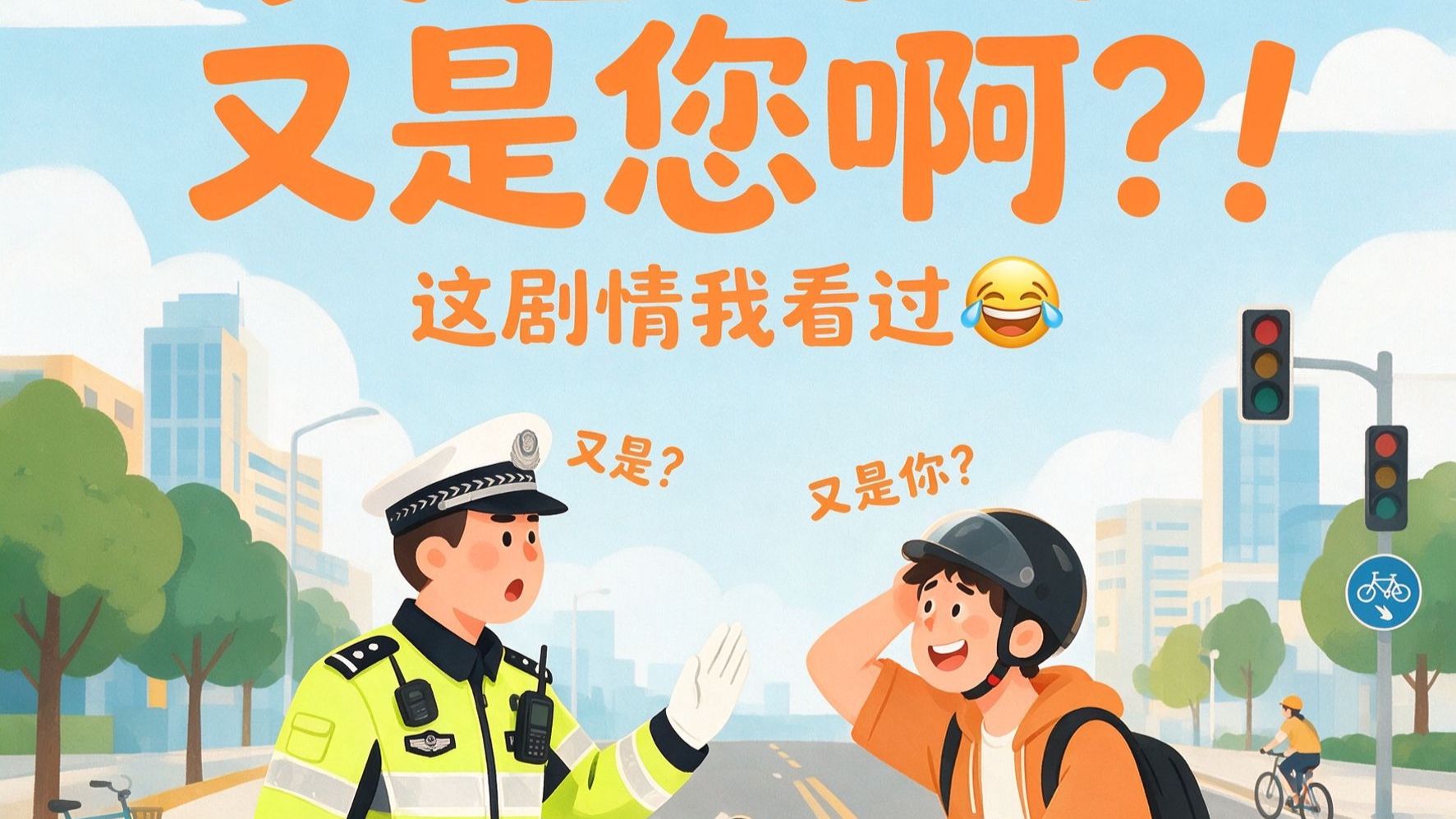 交警蜀黍：又是您啊？！这剧情我看过😂