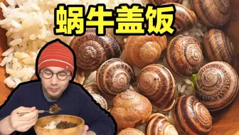我用160只蜗牛做了一碗盖饭，太香了