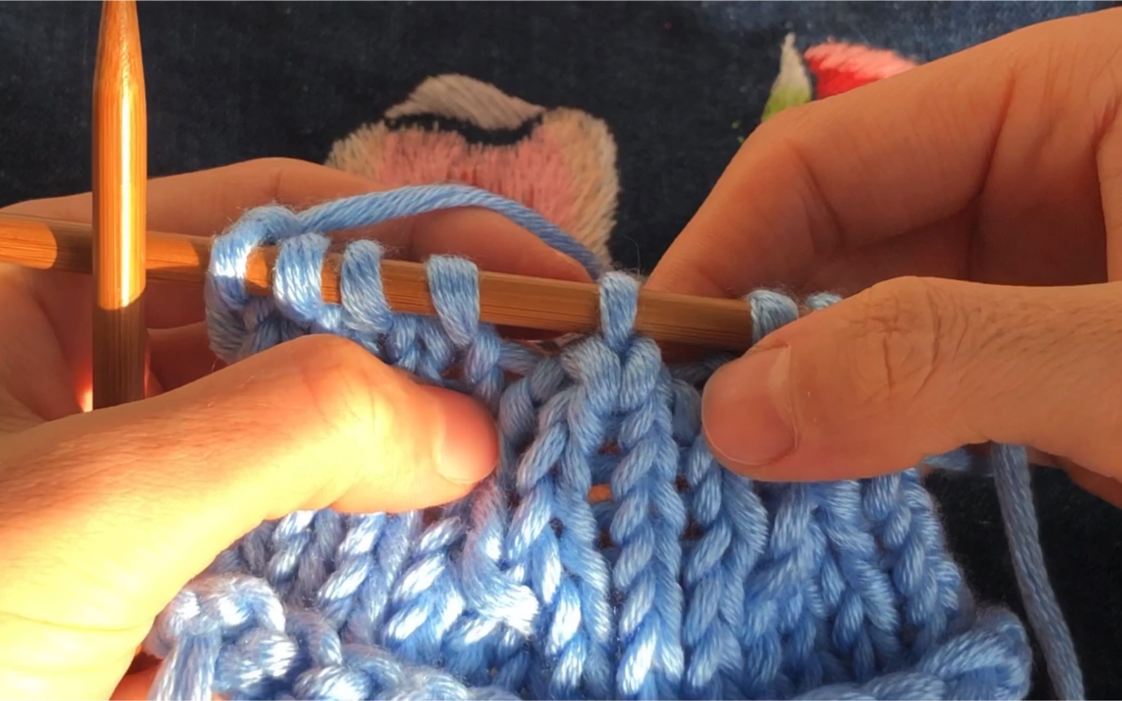 【棒针】棒针基础:并针/减针的织法—左上3针并1针,右上3针并1针,中上