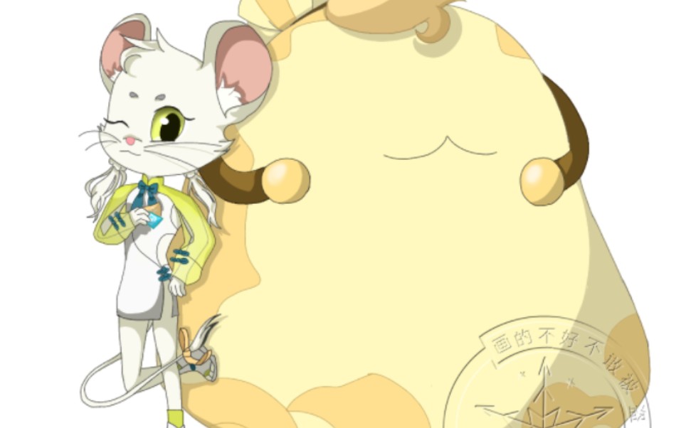 浅画个霜月和胖呆呆吧