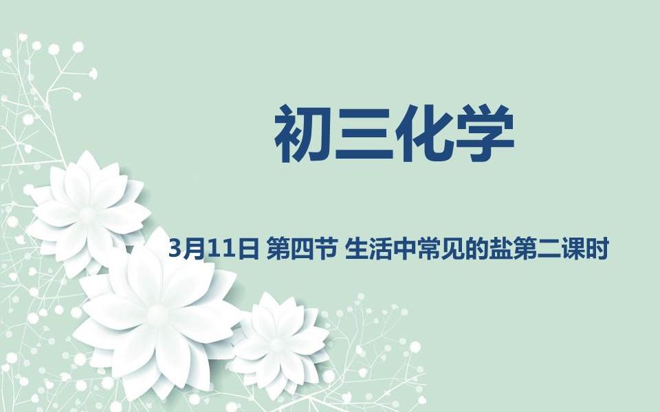 [图]初三化学03-11 第四节生活中常见的盐 第二课时