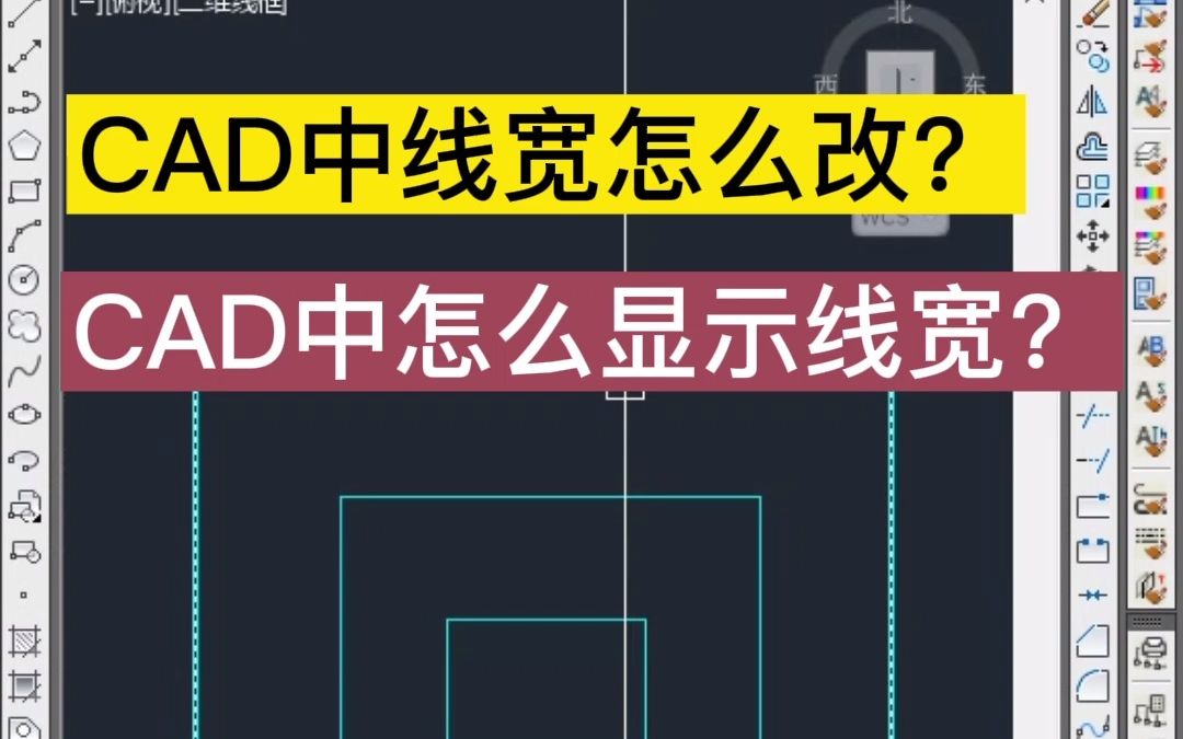 CAD中怎么设置显示线宽?CAD中修改了线宽却不显示怎么办?哔哩哔哩bilibili