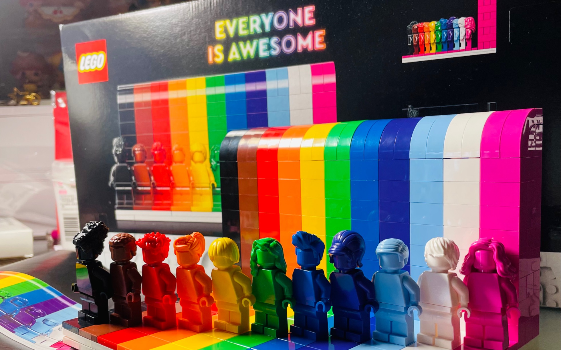 lego乐高40516彩虹人崽拼搭全过程