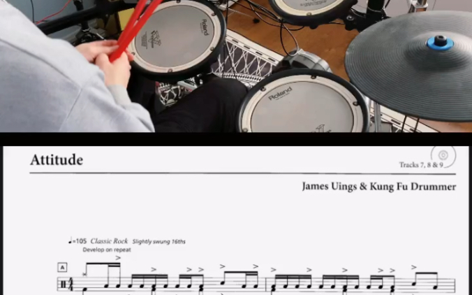 架子鼓rockschool4attitude带谱鼓手大飞