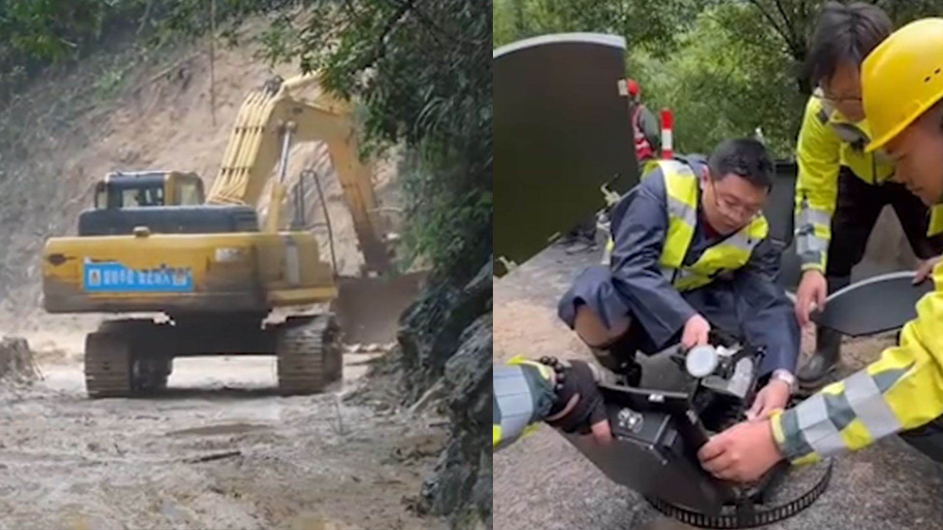 失联的江湾镇已恢复联系!道路正在清淤,中国移动路边搭建信号塔哔哩哔哩bilibili