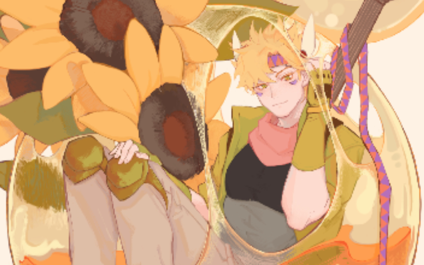 【绘画过程】向日葵汽水——西撒生日贺图