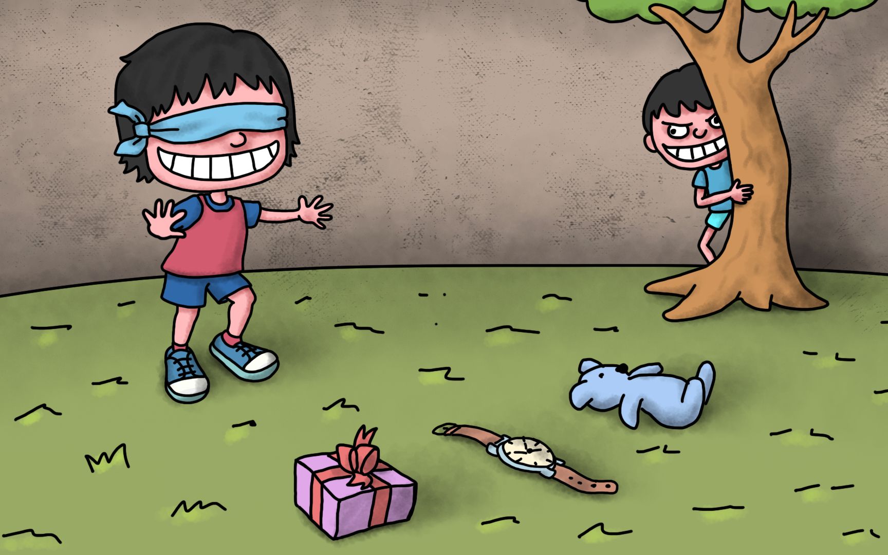 咖子谜题:孩子们在玩捉迷藏,他最先能找到哪一个?