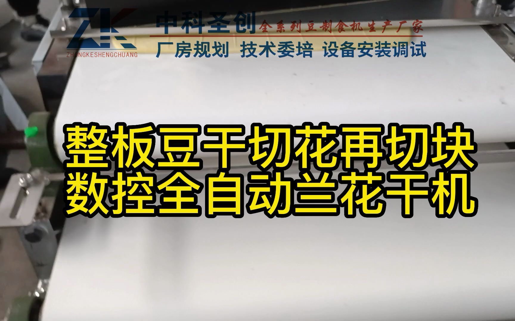 豆制品兰花干机器 数控全自动新型兰花干切花机 整板豆干切花切块哔哩哔哩bilibili
