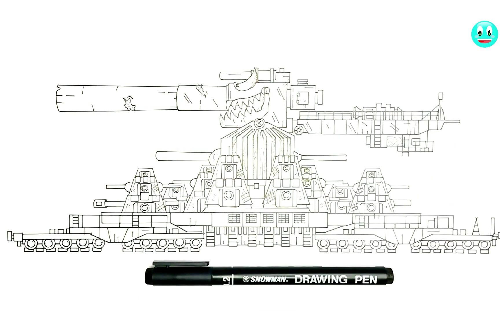 kv44M巨炮怎么画图片