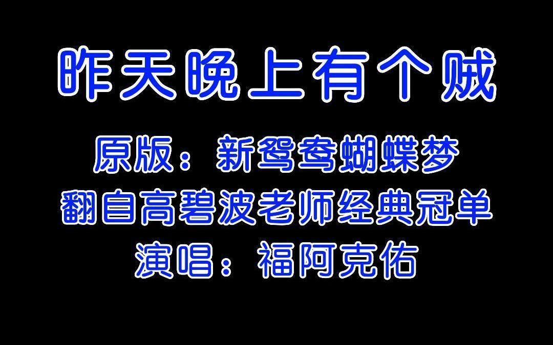 [图]经典咏流传-翻唱高碧波老师冠单《昨天晚上有个贼》