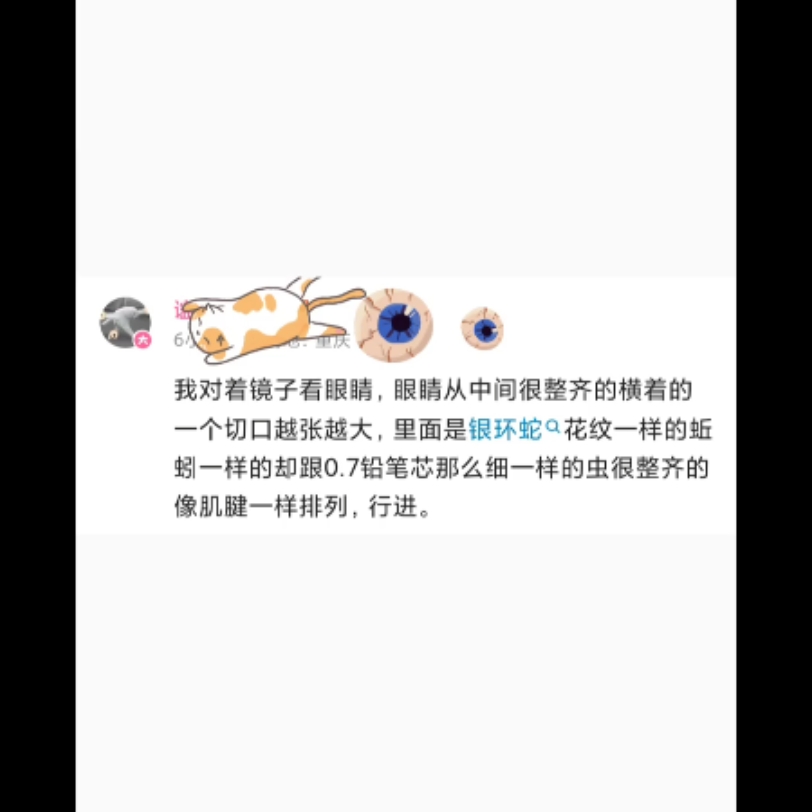 梦:我对着镜子看眼睛哔哩哔哩bilibili