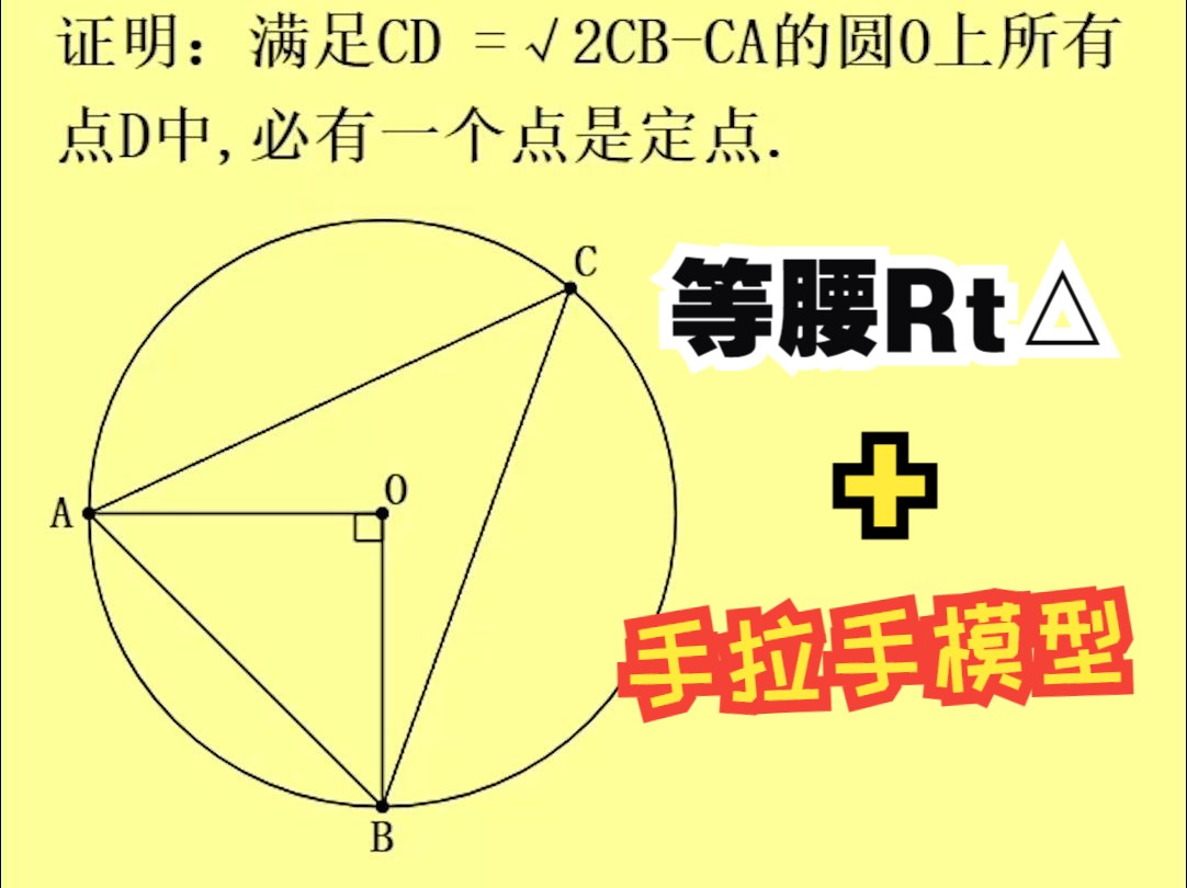 初中数学:两个等腰三角形共顶点时,会产生手拉手模型哔哩哔哩bilibili