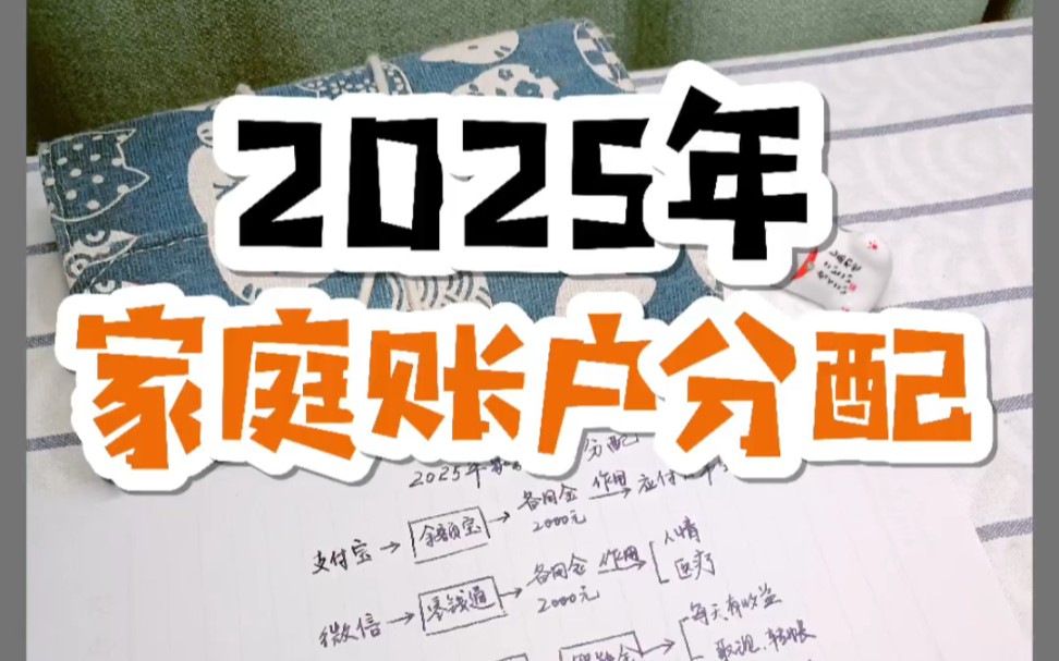 2025年,家庭账户分配,做好日常支出,应急支出,存款和理财哔哩哔哩bilibili