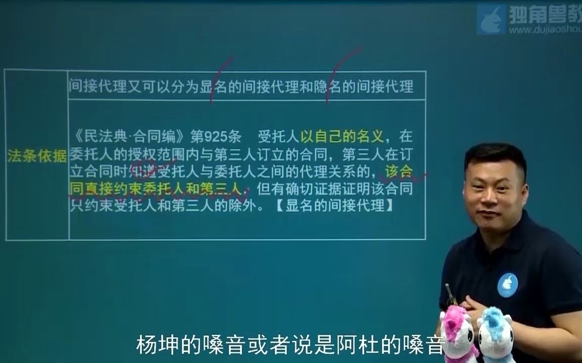 民法(法考)第16讲, 代理的分类直接代理和间接代理哔哩哔哩bilibili