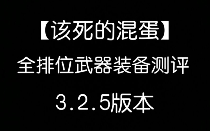 [图]【该死的混蛋】全排位武器装备测评