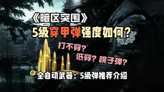 Download Video: 暗区突围5级穿甲弹强度介绍和推荐，打不穿和跳子弹是为什么？