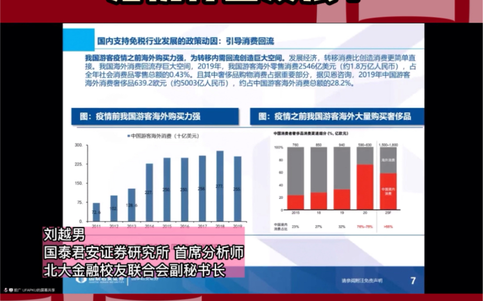 刘越男国泰君安证券研究所 首席分析师、北大金融校友联合会副秘书长国内为什么会支持免税行业发展?哔哩哔哩bilibili