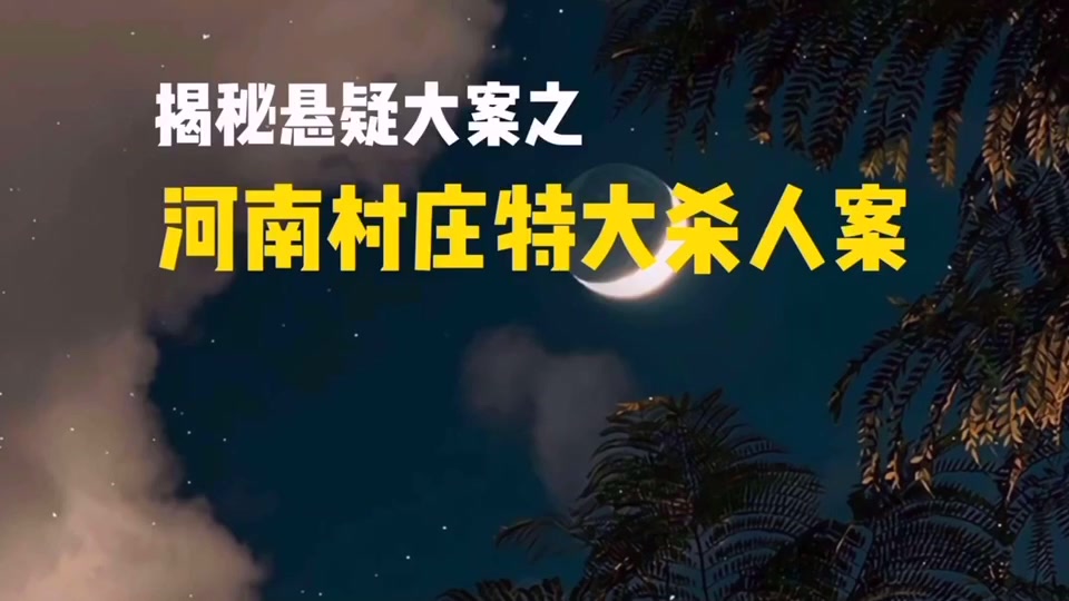 河南新安县村庄特大杀人案,8口人惨遭杀害|揭秘悬疑大案哔哩哔哩bilibili