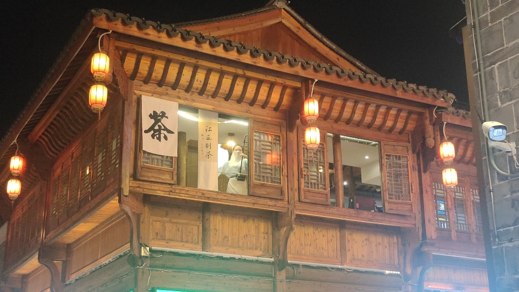 南昌万寿宫鲲茶晚上演出