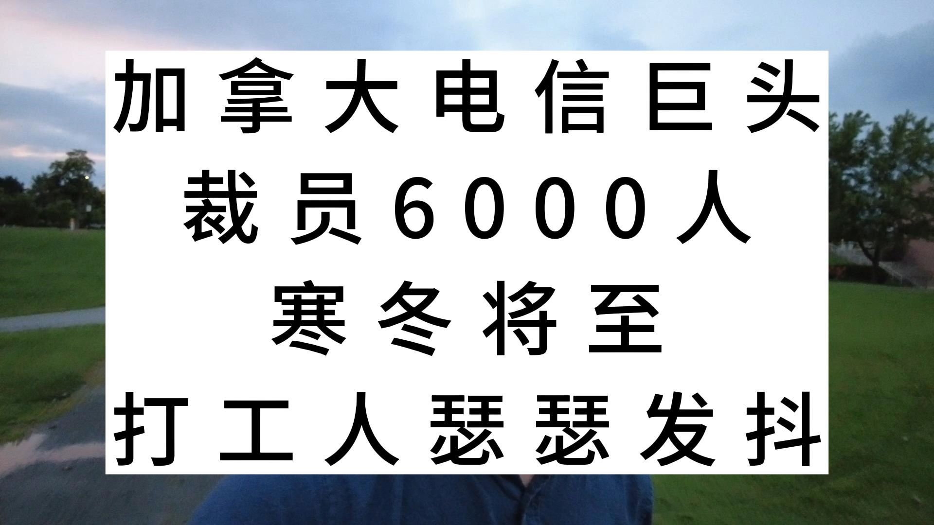 加拿大电信巨头,裁员6000人,寒冬将至,打工人瑟瑟发抖哔哩哔哩bilibili