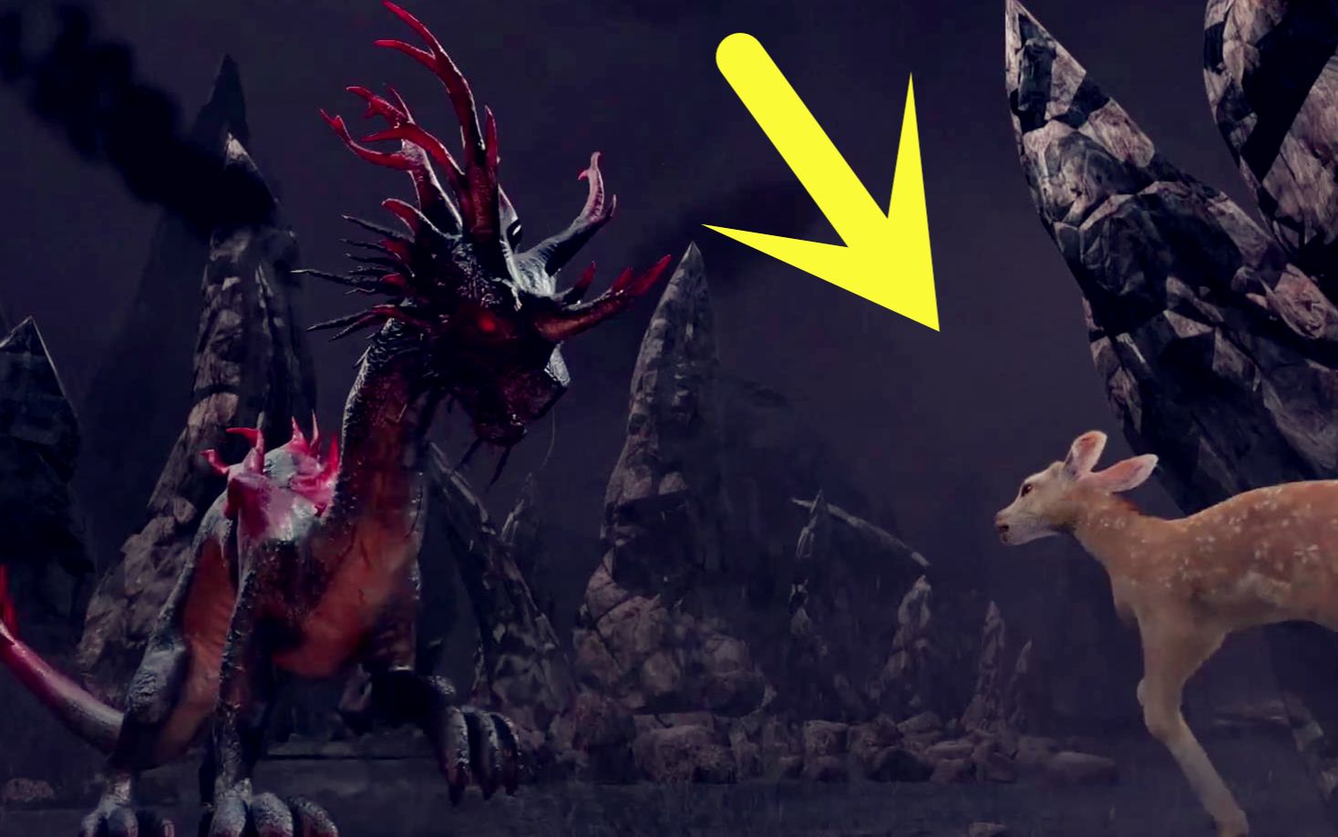 黑龙大战小鹿,没想到鲜血溅到小鹿身上,竟变身万兽之王四不像!