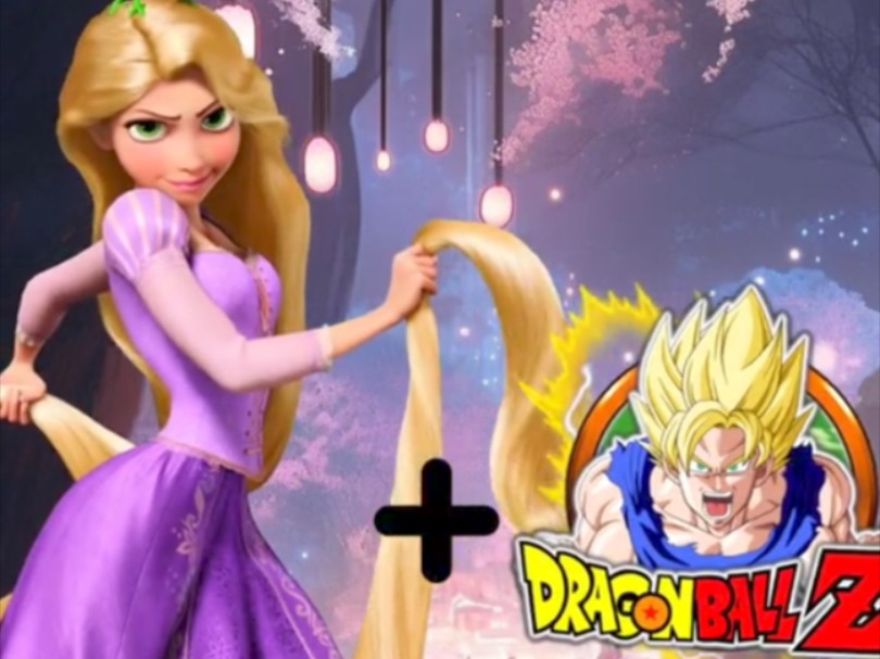 长发公主与不同动漫的结合.