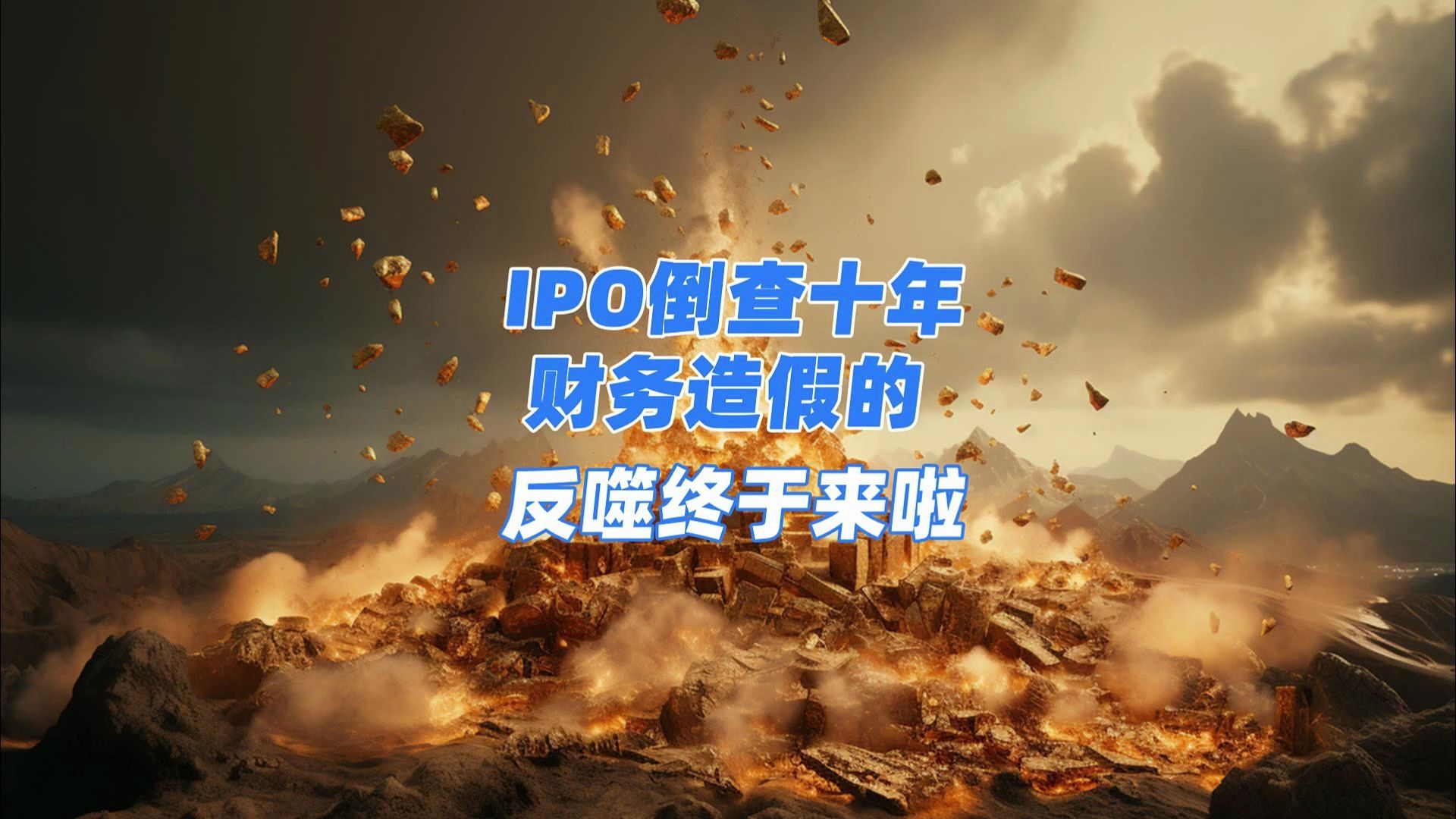 IPO倒查十年!财务造假的反噬终于来啦哔哩哔哩bilibili