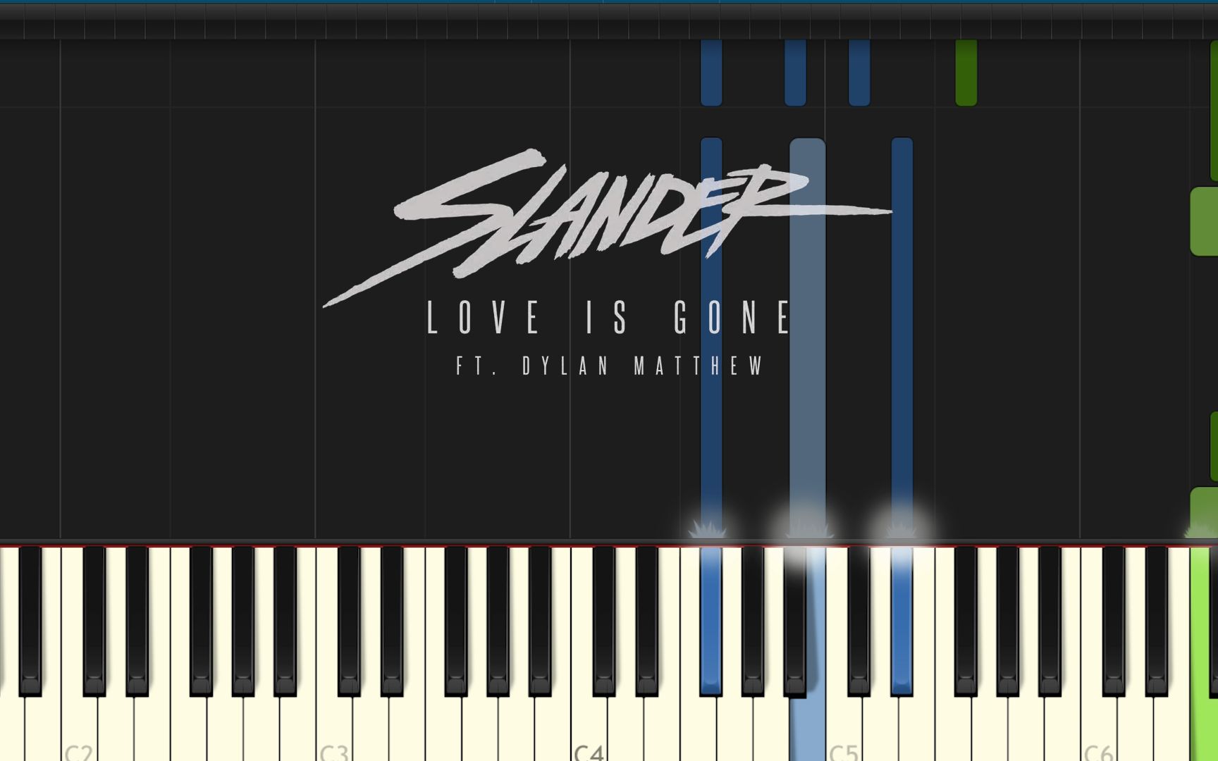 [图]SLANDER  Love Is Gone 钢琴  所以，爱是会消失的对吧?