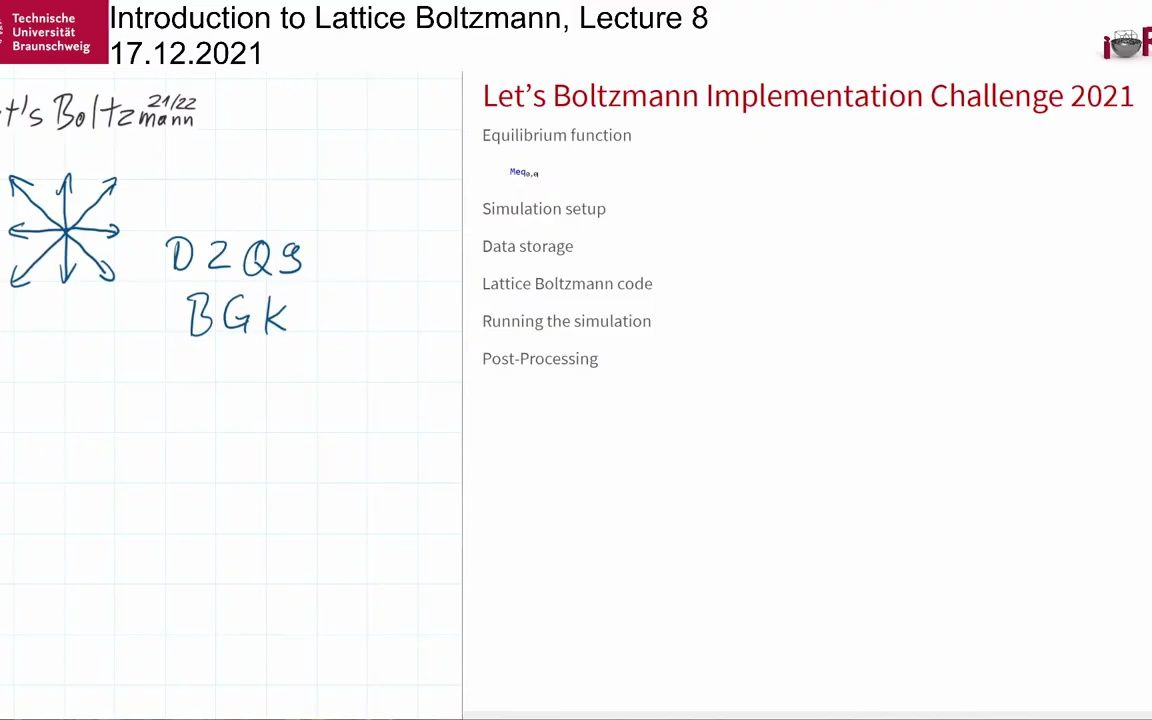 德国布伦瑞克工业大学2021/22学年冬季课程Introduction to lattice Boltzmann method 8代码实现哔哩哔哩bilibili