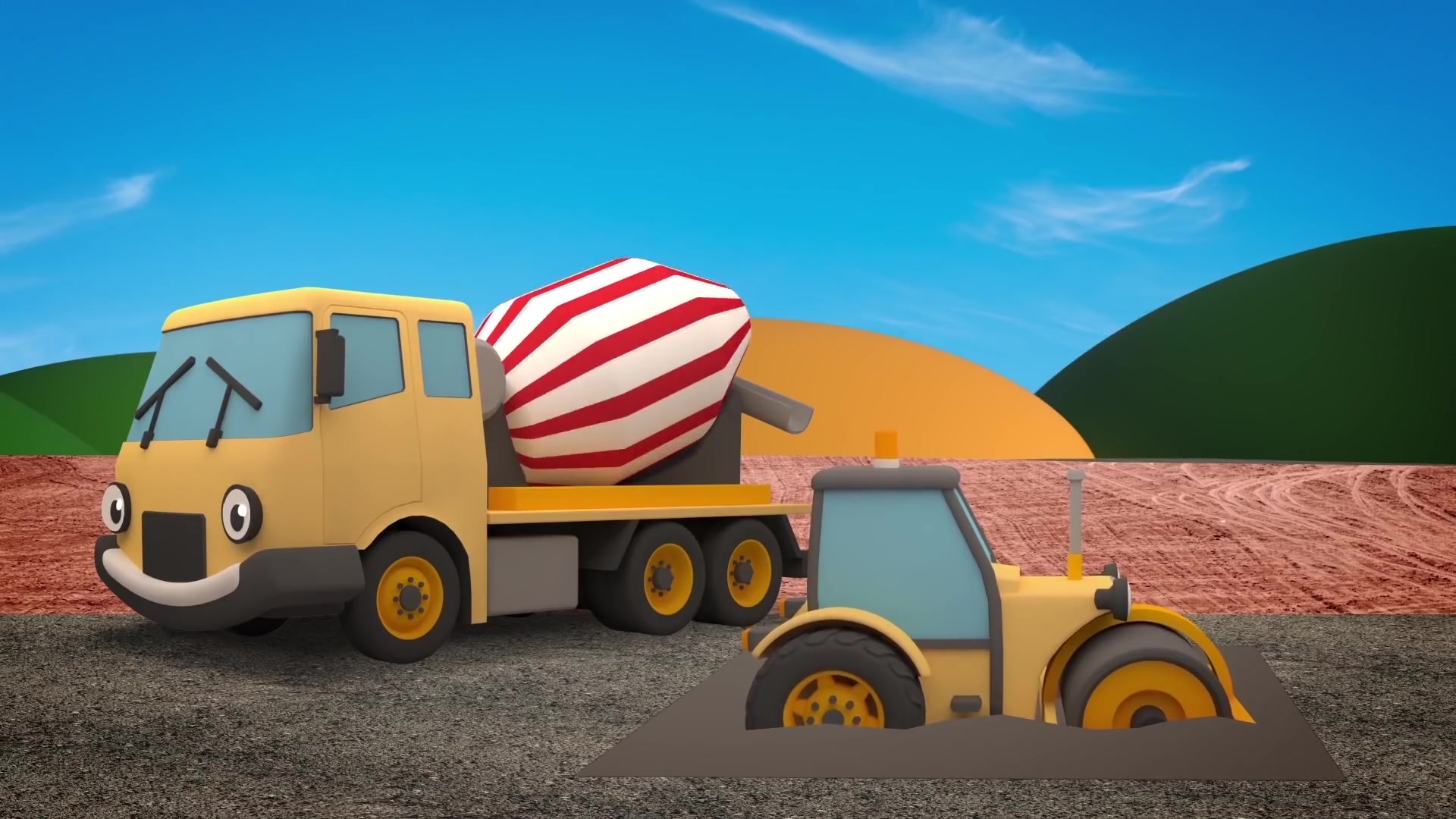 [图]Road Roller Videos For Children Gecko's Garage动画片 1080高清儿童早教视频：Construction