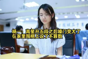 杨一锐评战鹰和高星：卡在职业五段的人多了，卡在职业二段的真不多；自从高星升五段之后，在家里棋上的事情说话不算数【棋手战鹰 2024.9.7】