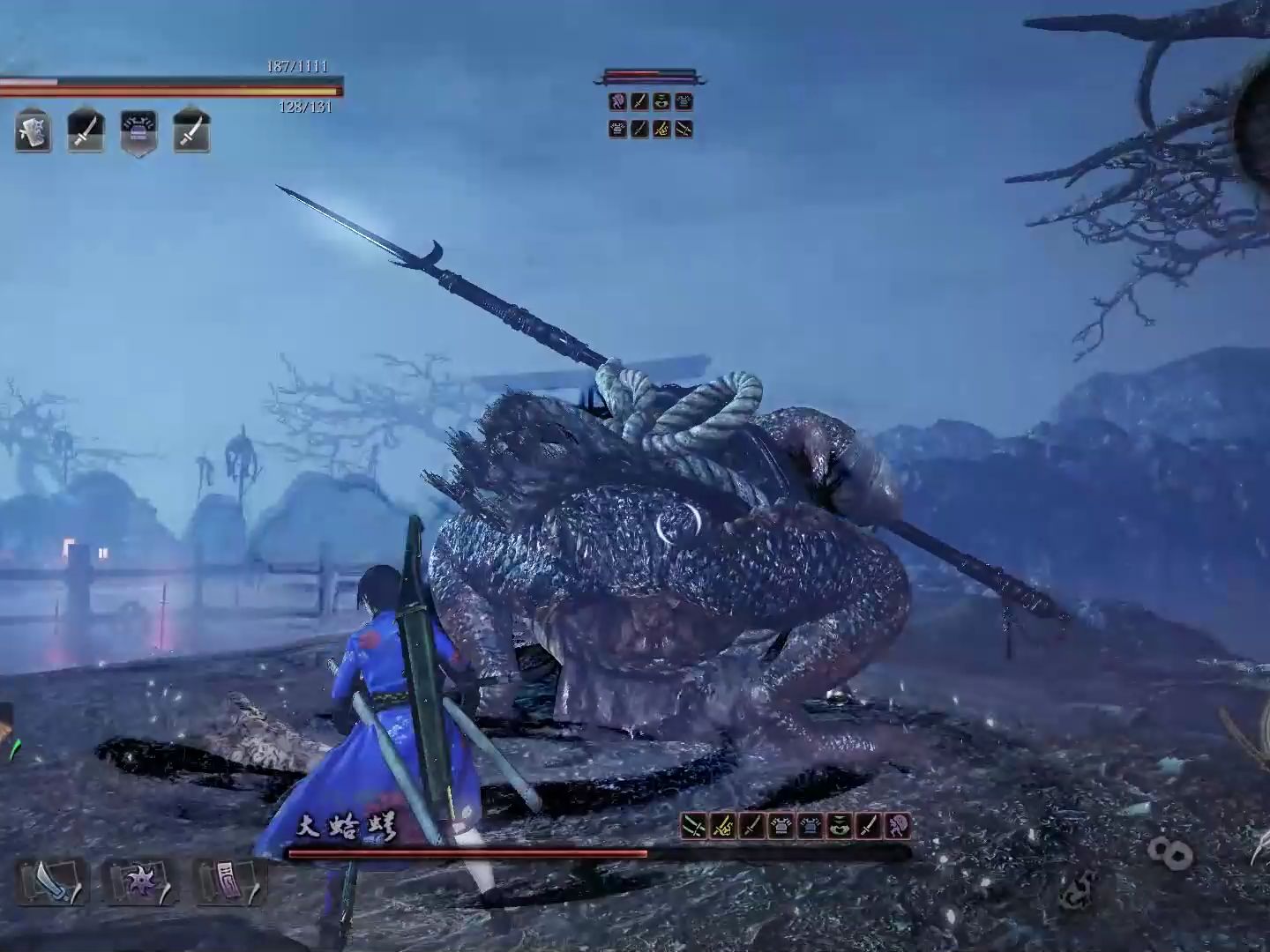 仁王1 一级五周目封顶难度 太刀 大蛤蟆