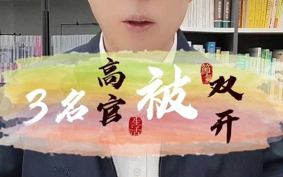 三名高官被 “双开”:违纪违法终受严惩哔哩哔哩bilibili