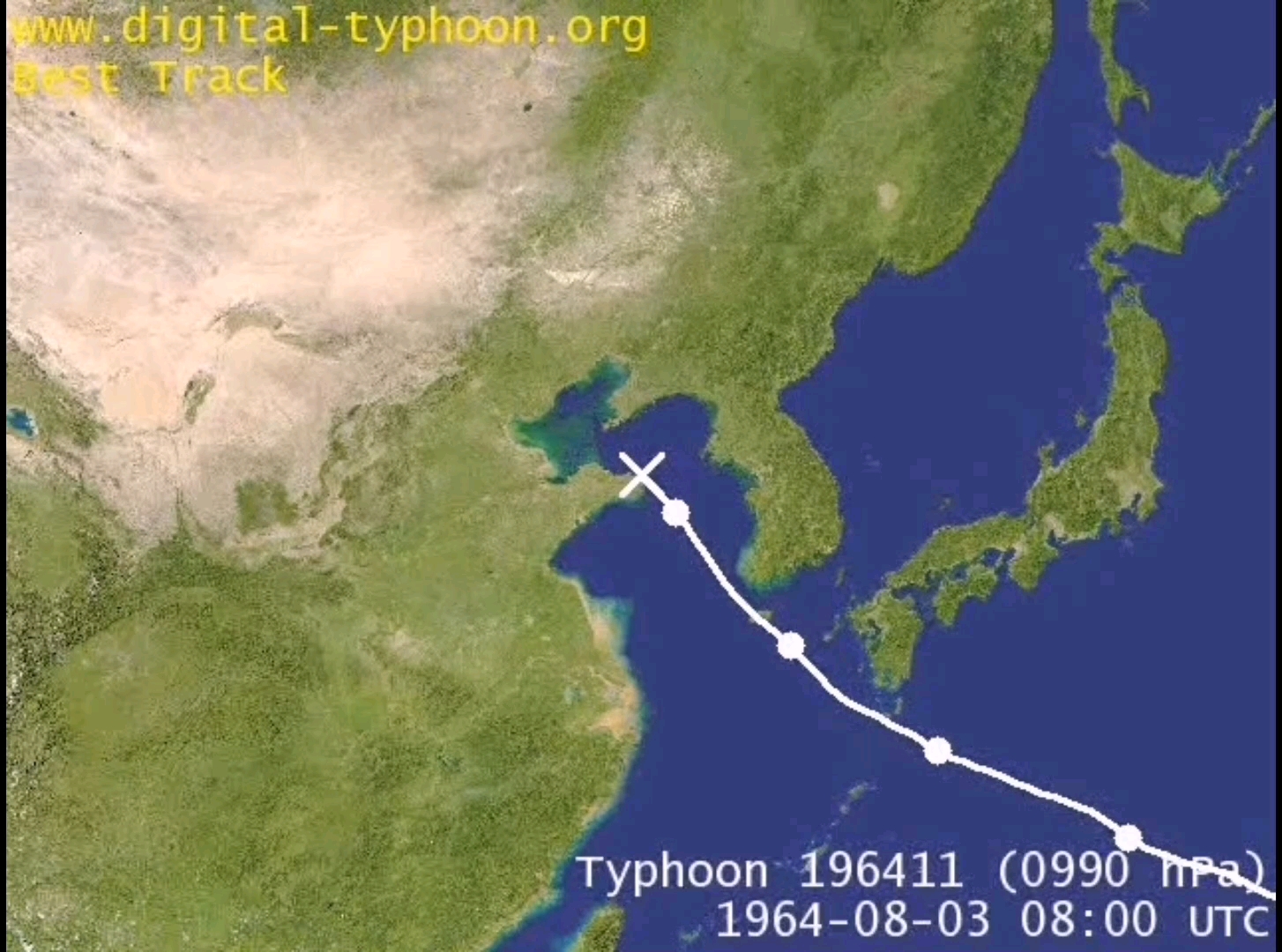 唯一一个一手登陆辽宁大连的台风 回顾1964年台风Helen哔哩哔哩bilibili