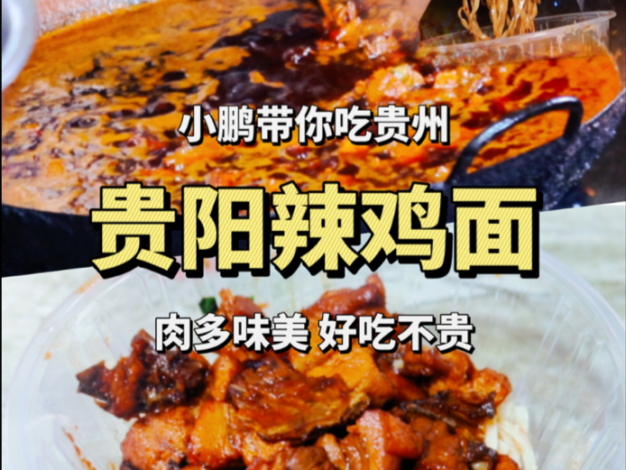 打卡贵阳最近很火的辣鸡面,一碗面半碗肉,真的太安逸咯哔哩哔哩bilibili