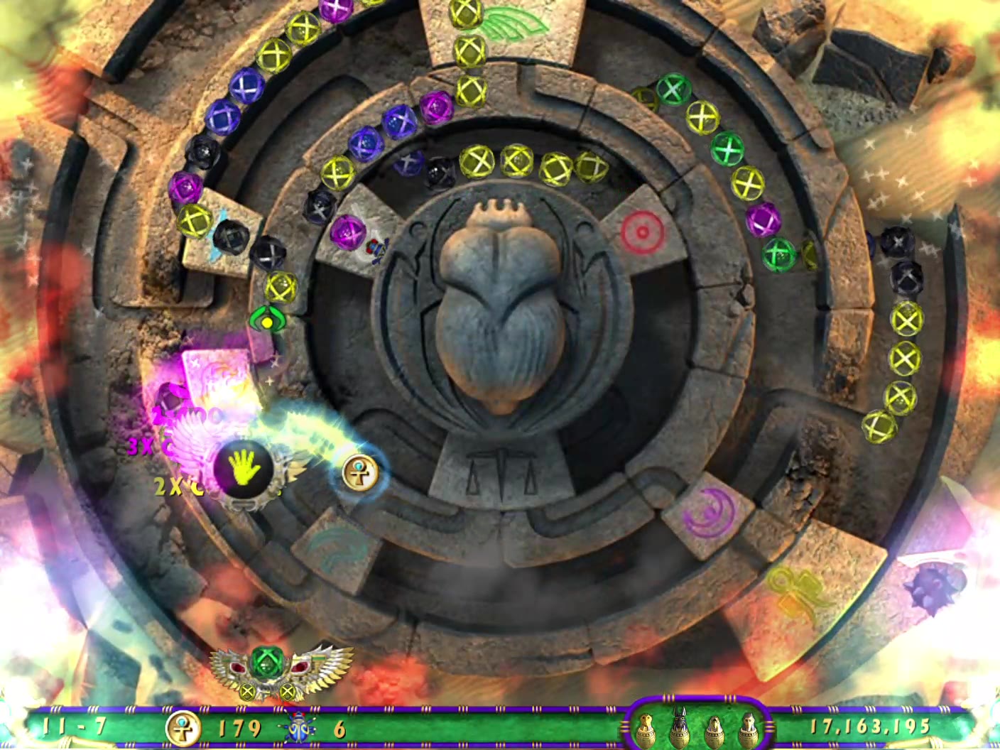 埃及祖玛3冒险模式最后一关(关卡11-7赛特的怨恨)_哔哩哔哩_bilibili