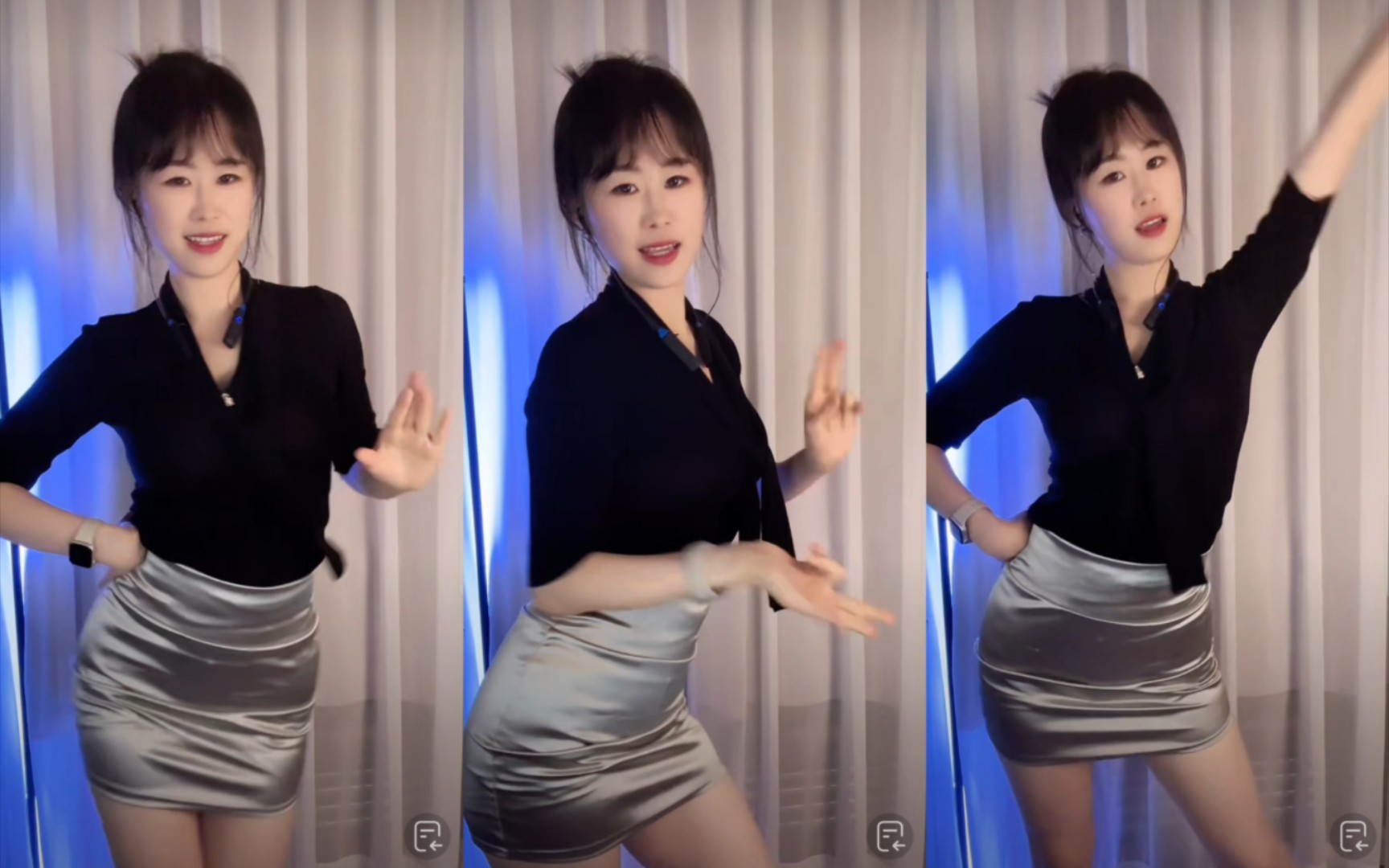 宝妈性感包臀裙美腿兼职直播热舞——某音观察直播录屏