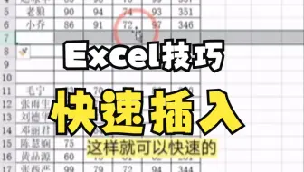 【Excel技巧】今天教你Excel利用插入功能快速插入行和列！