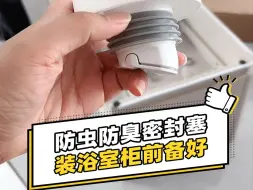 Télécharger la video: 防虫防臭密封塞，装浴室柜前准备好