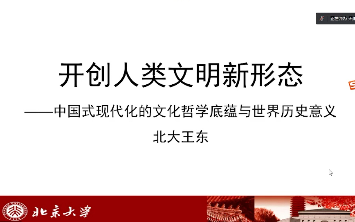 中国式现代化的文化哲学底蕴与世界历史意义 王东哔哩哔哩bilibili