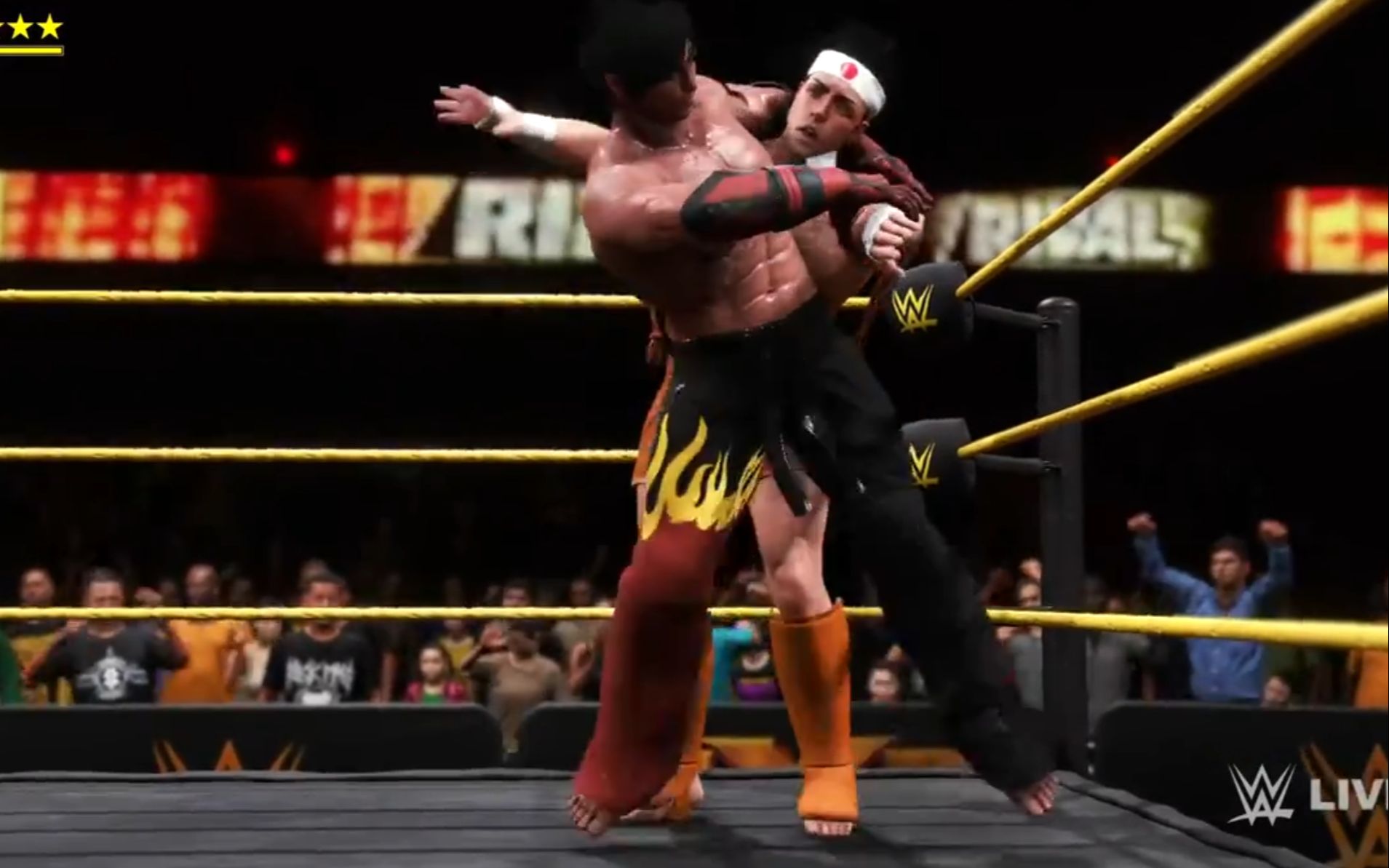 [图]WWE 2K20 风间仁VS东丈被打败ko Joe Higashi vs Jin