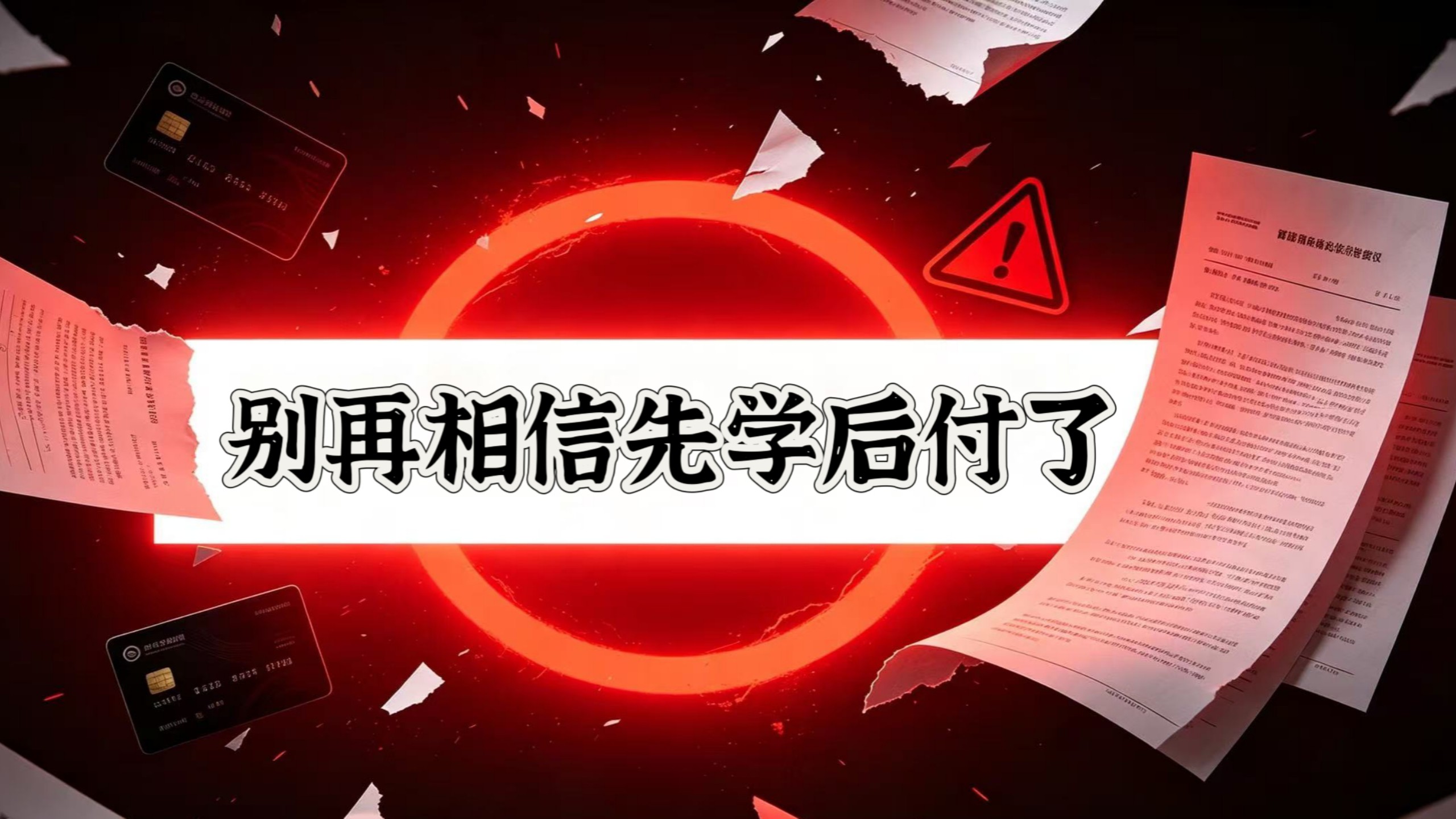 不要再相信先学后付了，就是坑，大学生找兼职尤其要注意