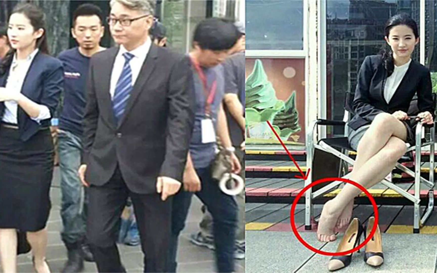 刘亦菲片场脱鞋,看到她的"畸形脚"时,网友:仙女秒变大汉