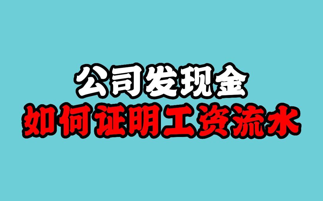 公司发现金如何证明工资流水哔哩哔哩bilibili