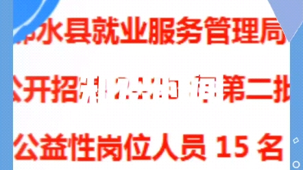 邻水县就业服务管理局公开招聘2023年第二批公益性岗位人员15名哔哩哔哩bilibili